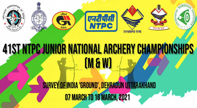 41st Junior National Archery Championship Dehradun,  7th – 16th Mar ‘2021